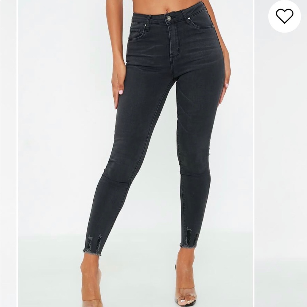 Skinny black high waisted jeans